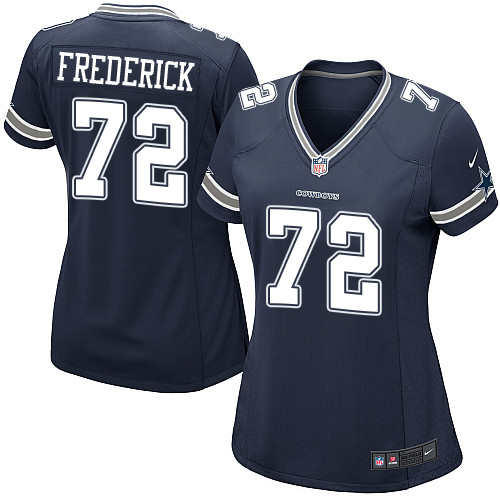 Women's Game Travis Frederick Nike Jersey Navy Blue Home - #72 NFL Dallas Cowboys